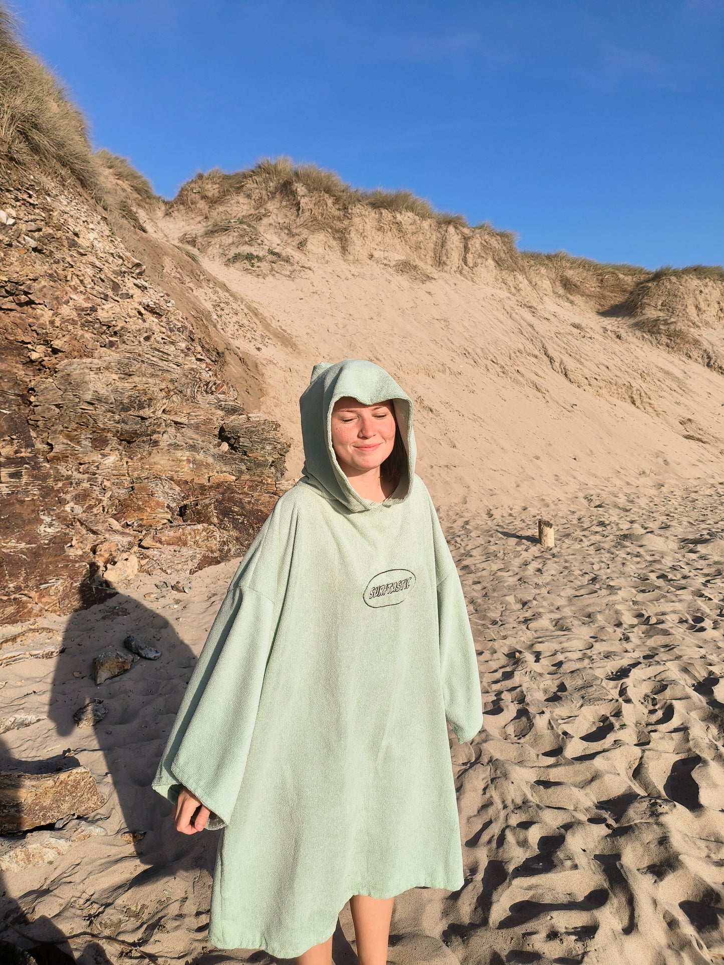 Oversized Changing Robe - Pastel Green