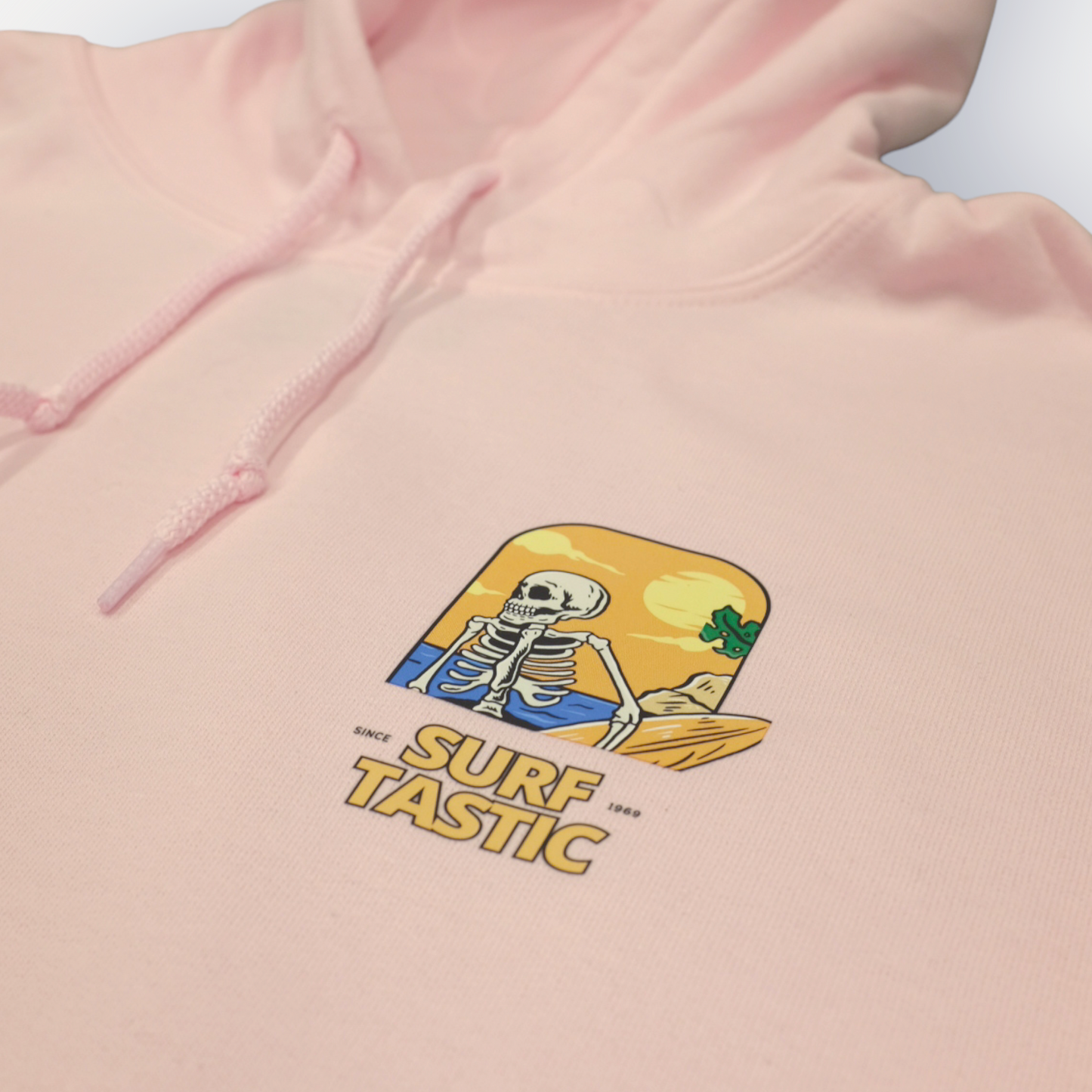 Skeleton Hoodie - Baby Pink