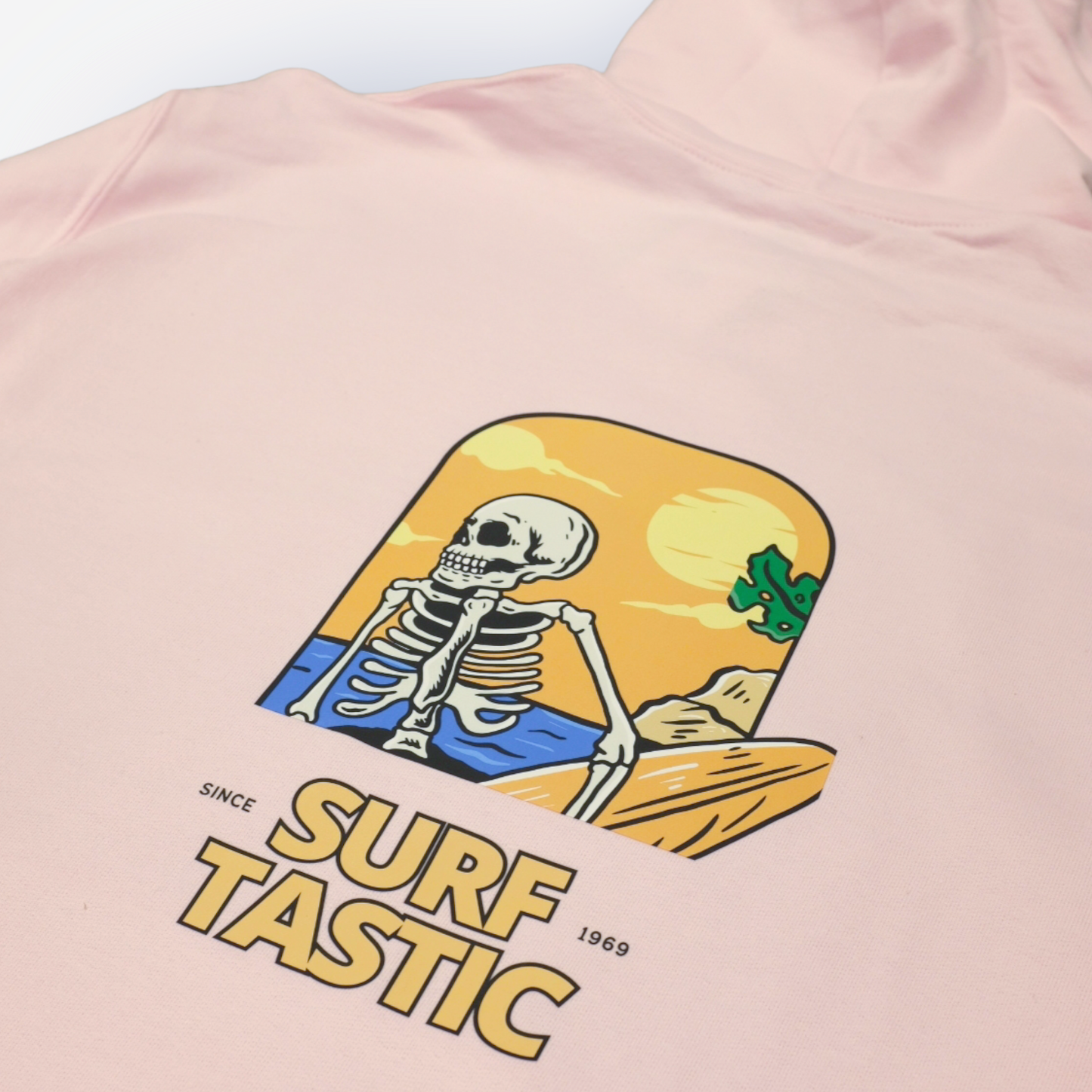 Skeleton Hoodie - Baby Pink