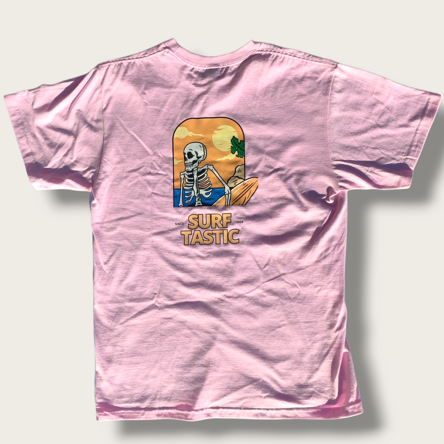 Skeleton T-Shirt - Baby Pink